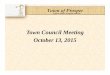 Town Council MeetingTown Council Meeting October 13, 2015