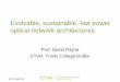 Evolvable, sustainable, low power optical network 