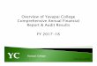 Overview of Yavapai College Comprehensive Annual Financial 