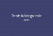 Trends in foreign trade