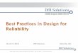 Best Practices in Design for Reliability