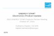 ENERGY STAR Electronics Product UpdateElectronics Product 