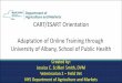 CART/ESART Orientation Adaptation of Online Training 