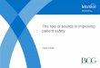 The role of boards in improving patient safety