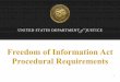 Freedom of Information Act Procedural Requirements