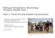 Refugee Readiness Workshop: Primary Health Care Part 1 