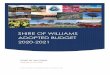 SHIRE OF WILLIAMS ADOPTED BUDGET 2020-2021