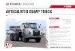 SPECIFICATIONS TA300 ARTICULATED DUMP TRUCK