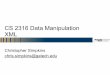 CS 2316 Data Manipulation XML