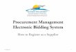 Procurement Management Electronic Bidding System