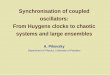 Synchronisation of coupled oscillators: From Huygens 
