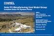 Solar PV Manufacturing Cost Model Group