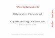 Operating Manual Weight Control Weight Control Operating 