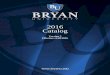 2016 Catalog - Bryan University