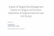 Impact of fatigue on situation awareness of healthcare workers