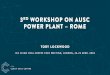 3rd workshop on AUSC power plant – Rome