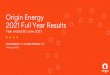 Origin Energy 2021 Full Year Results