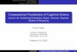 Computational Foundations of Cognitive Science