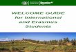 WELCOME GUIDE for International and Erasmus Students