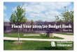 Fiscal Year 2019/20 Budget Book - UW-W