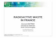 RADIOACTIVE WASTE IN FRANCE - IAEA
