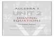 ALG1 Guided Notes - Unit 2 - Solving Equations
