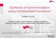 Synthesis of Synchronization using Uninterpreted Functions*