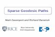 Sparse Geodesic Paths