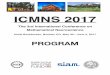 ICMNS program final - University of Houston