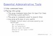 Essential Administrative Tools