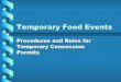 Temporary Food Events