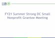 FY21 Summer Strong DC Small Nonprofit Grantee Meeting