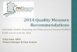 2014 Quality Measure Recommendations