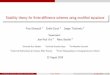 Stability theory for finite-difference schemes using 