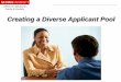 Creating a Diverse Applicant Pool