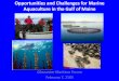 Opportunities and Challenges for Marine Aquaculture in the 