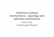Collective redress mechanisms –typology and selected 