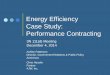 Energy Efficiency Case Study: Performance Contracting