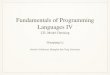 Fundamentals of Programming Languages IV