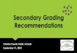 Secondary Grading Recommendations