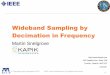 Wideband Sampling by Decimation in Frequency