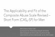 The Applicability and Fit of the Composite Abuse Scale 