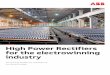 High Power Rectifiers for the electrowinning industry