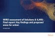 WIRO assessment of Solutions & ILARS: Final report: Key 