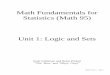 Math Fundamentals for Statistics (Math 95)