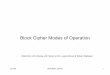 Block Cipher Modes of Operation - courses.knox.edu