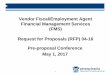 Vendor Fiscal/Employment Agent Financial Management 