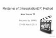 Mysteries of Interpolation(IP) Method - UNECE