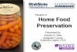 Principles of Home Food Preservation