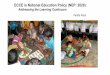 ECCE in National Education Policy (NEP: 2020): Addressing 